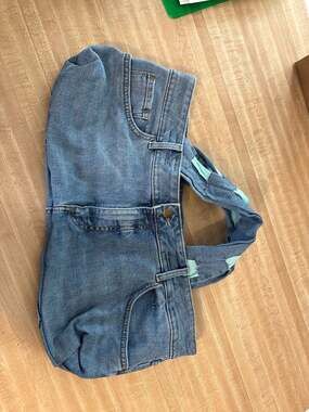 Lee Upcycled Denim Jeans Tote Bag with Pockets